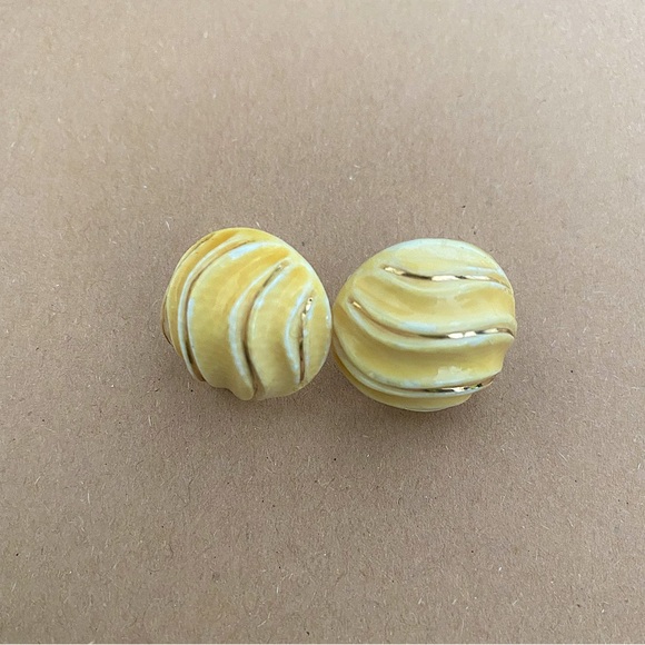 14k 585 ivory gold earrings - Picture 1 of 4